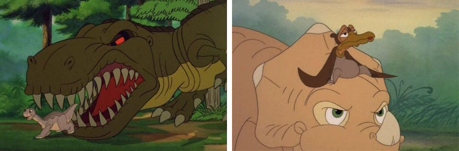 Le Petit Dinosaure: Petit-Pied et son nouvel ami image 2 et 3