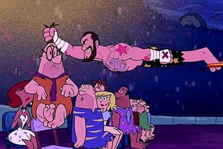 Les Pierrafeu et WWE : Catch préhistorique ! (2015), de Spike Brandt et Tony Cervone