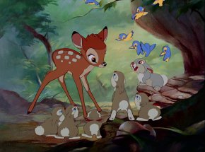 Représentation d'animation traditionnelle 2D: Film "Bambi"